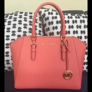 Michael Kors Ciara Pink Grapefruit Satchel